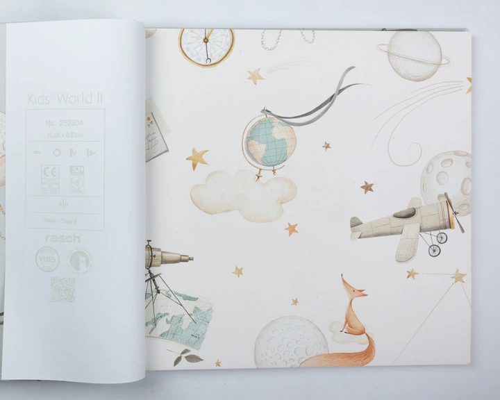 Флизелиновые обои винил горячего тиснения Rasch Kids World 2 302219 бежевый (0,53х10,05м) - Фото 7 Флизелиновые обои винил горячего тиснения Rasch Kids World 2 302219 бежевый (0,53х10,05м) - изображение 7