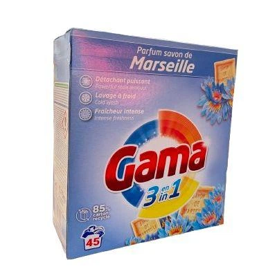 Порошок для прання Gama Marseille Universal 3в1 з марсельським милом, 2,475 кг (45 прань)