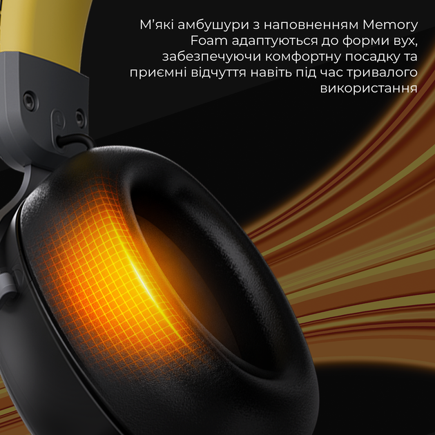 Бездротова ігрова гарнітура Ajazz AHM08 MAX Black Gray Yellow (AHM08-MAX-BGY) - Фото 12 Бездротова ігрова гарнітура Ajazz AHM08 MAX Black Gray Yellow (AHM08-MAX-BGY) - зображення 12