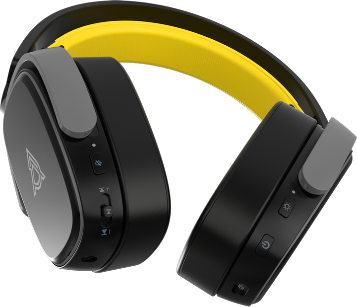 Бездротові ігрові навушники Ajazz AHM09 MAX Black Gray Yellow (AHM09-MAX-BGY) - Фото 8 Бездротові ігрові навушники Ajazz AHM09 MAX Black Gray Yellow (AHM09-MAX-BGY) - зображення 8