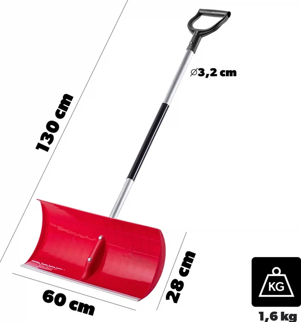 Лопата для снігу Kadax Cros 130 x 60 см Червона (K11370) - зображення 6