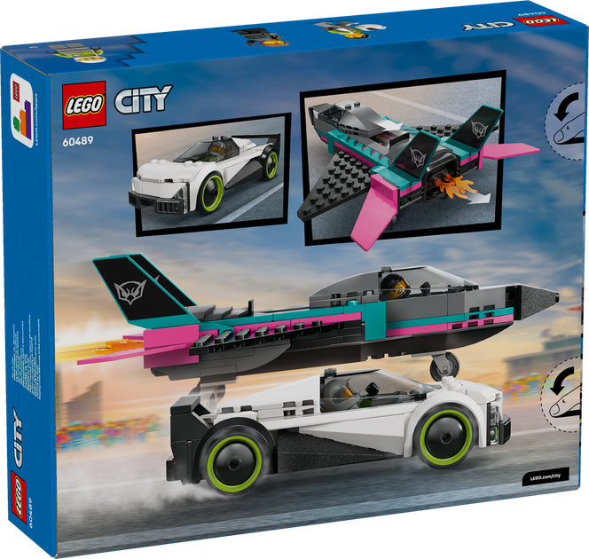 Конструктор Lego City Реактивний літак проти автомобіля 60489 - зображення 2