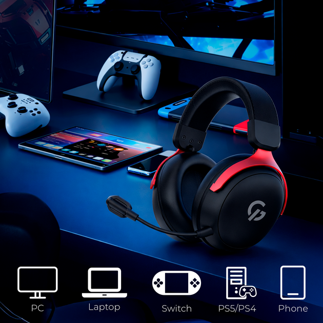 Наушники GamePro Asgard Freya Pro Wireless 7.1 (HSW201BR) 4-Mode - изображение 6