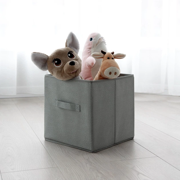 Ящик для хранения текстильный MBM HOME TH-08 GRAY серый - Фото 2 Ящик для хранения текстильный MBM HOME TH-08 GRAY серый - изображение 2