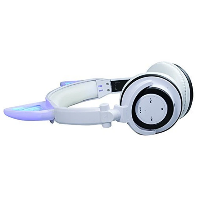Навушники LINX BL108A Bluetooth навушники з котячої вушками LED Білі (SUN0480) - Фото 2 Навушники LINX BL108A Bluetooth навушники з котячої вушками LED Білі (SUN0480) - зображення 2