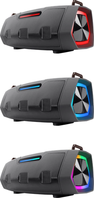 Przenośny głośnik Defender Beatbox 25 25W Led TWS Bluetooth Black (4745090826807) - obraz 6