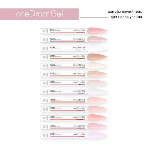 Гель Adore Professional для нарощування One Drop Gel №13 Lipstick Pink 30 г - зображення 3