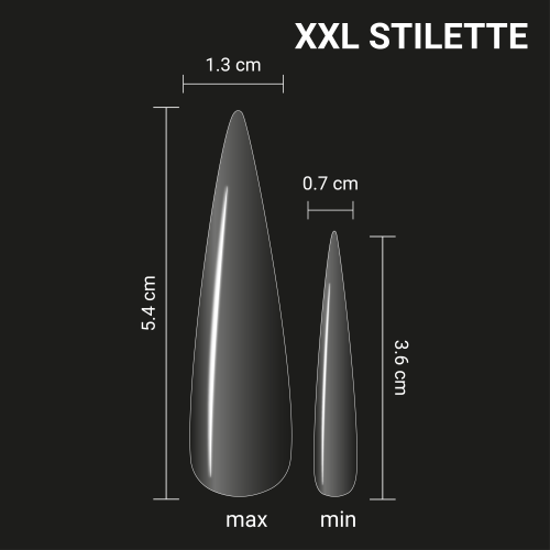 Набір форм Adore Professional гелеві типси для нарощування SPLETNIца size XXL Gel Tips stilette 240 шт - зображення 3