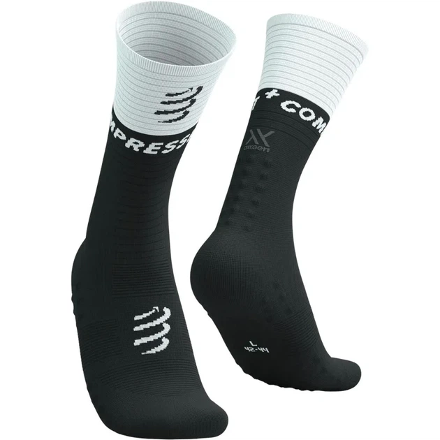 Носки компрессионные высокие Compressport Mid Compression Socks V2.0 Black/white XL (100039407) - Фото 1 Носки компрессионные высокие Compressport Mid Compression Socks V2.0 Black/white XL (100039407) - изображение 1
