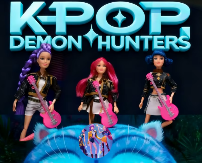 Фігурка ляльки гітара концерт K-Pop Demon Hunters Кейпоп мисливці на демонів 30 см комплект - изображение 5