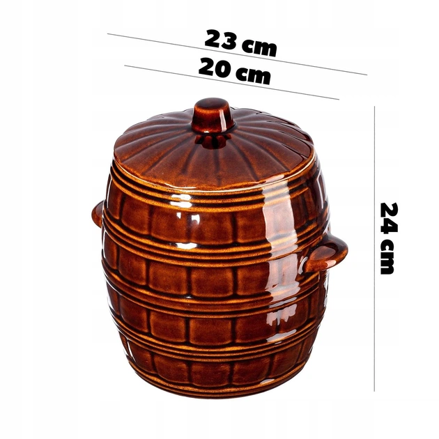 Beczka kamionkowa Kadax Helios z pokrywką 5 l (5903699479988) - obraz 2