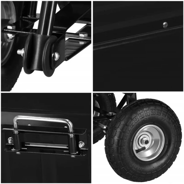 Садовий візок Springos GA0083 110 X 51 X 95 см Чорний - зображення 8