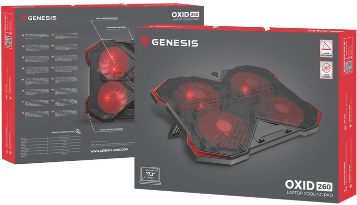 Підставка під ноутбук Genesis Oxid 260 Black (NHG-2075) - зображення 7