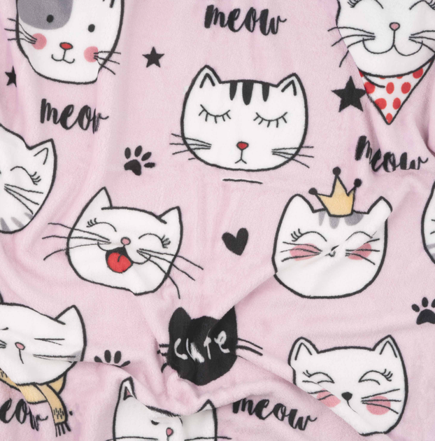 Плед 160х200 см Ardesto Flannel, котики ART0132PB - изображение 3