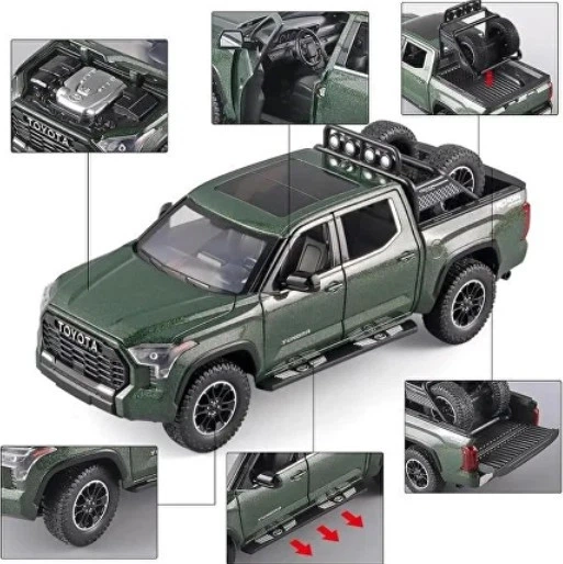 Моделька машини Toyota Tundra в маштабі 1:24 зі світловими, звуковими ефектами та рухомими елементами - Фото 6 Моделька машини Toyota Tundra в маштабі 1:24 зі світловими, звуковими ефектами та рухомими елементами - зображення 6