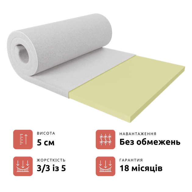Тонкий матрац EMM Twist, 160*190 - Фото 1 Тонкий матрац EMM Twist, 160*190 - зображення 1
