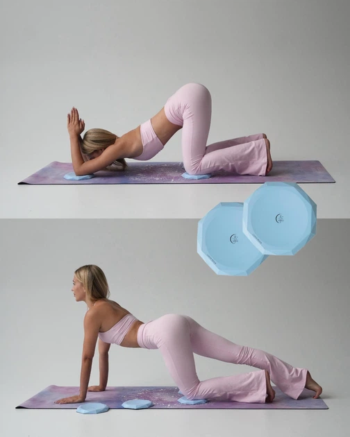 Підставки під коліна або лікті Luna Yoga, блакитні 2 шт. (LunaYogaKneePad2B) - изображение 4