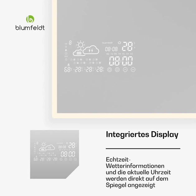 Инфракрасный обогреватель Blumfeldt ReflectiHeat Smart Настенный обогреватель-зеркало 500 Вт - изображение 6