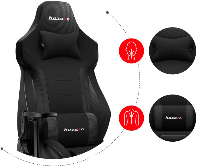 Ігрове крісло Huzaro Force 7.6 Black (5903796014150) - зображення 8