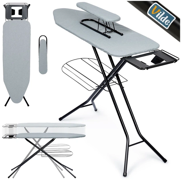 Прасувальна дошка Vilde 779067 з рукавником 140 x 39 x 92 см Сіра (5904316472252) - зображення 5