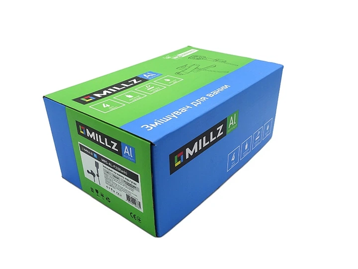 Cмеситель для ванны однорычажный с коротким изливом MILLZ черный металл MRS-AL-F2(Black) - изображение 7