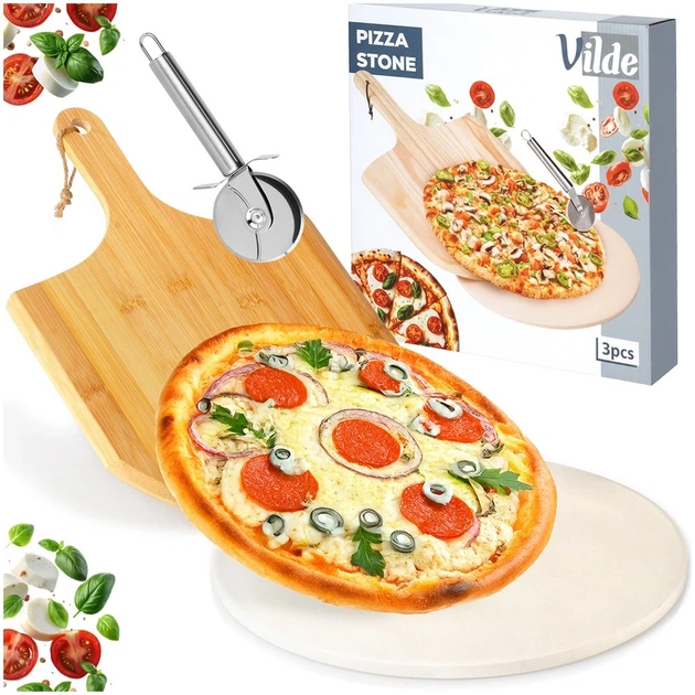 Камінь для випікання піци Orion 279072 з лопатою та ножем 3 елементи (5907610289083) - зображення 5