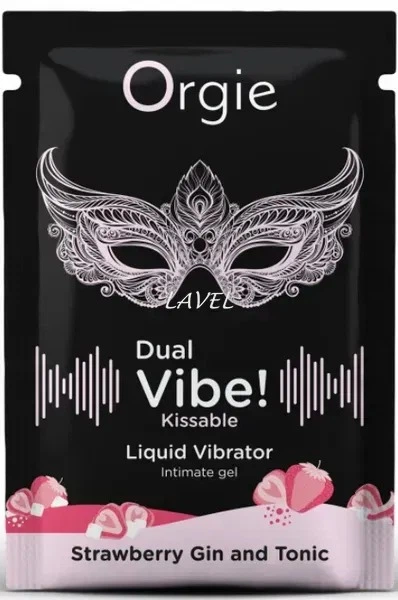 САШЕТ/Рідкий вібратор Orgie DUAL VIBE коктейль Джин-тонік полуниця, 1 мл - Фото 2 САШЕТ/Рідкий вібратор Orgie DUAL VIBE коктейль Джин-тонік полуниця, 1 мл - зображення 2