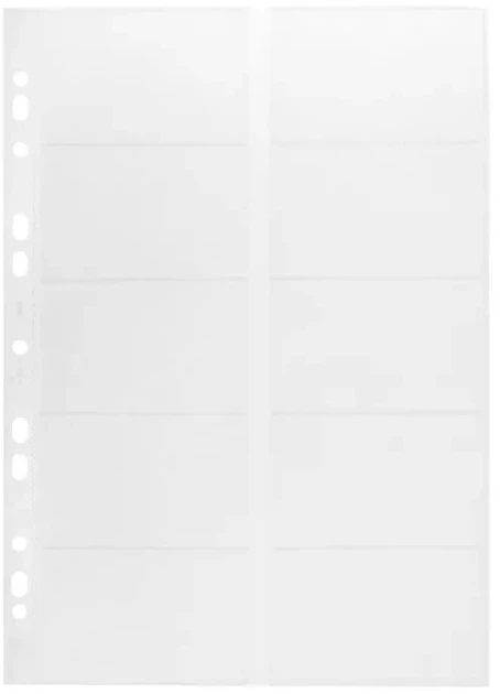 Zestaw koszulek na wizytówki Durable Polypropylene (PP) 54 × 90 mm 10 szt. Przezroczyste 2389-19 (4005546250236) - obraz 2