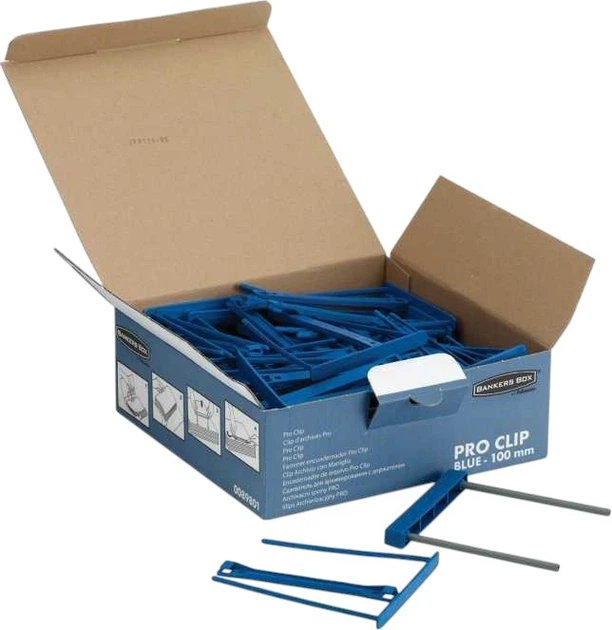 Klipsy archiwizacyjne Fellowes Pro Clip 50 szt Blue (0089801) - obraz 4