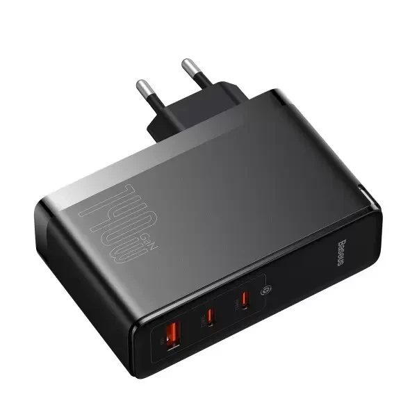 Зарядное устройство СЗУ Baseus GaN5 Pro Fast Charger QC4.0+PD3.1 140W USB+2Type-C 5A Black (CCGAN140CE) - изображение 6