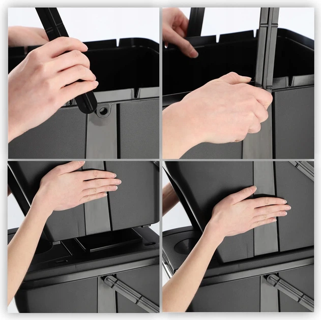 Zestaw koszy do segregacji odpadów Kadax z naklejkami 25 l 4 szt (5903699442050) - obraz 2