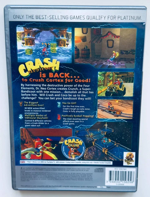 Диск для PlayStation 2 - Crash Bandicoot The Wrath of Cortex Platinum, английская версия, Б/У - изображение 3