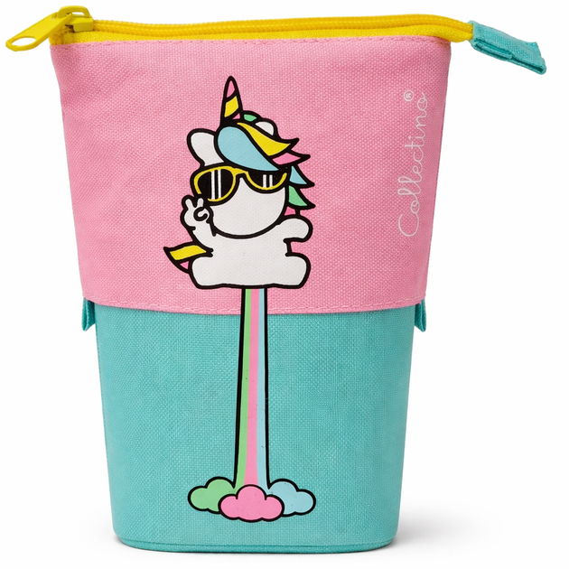 Пенал-органайзер Pop-up Pencil Case Stephen Joseph 17(10)x12x6 см полиэстер Розовый с салатовым - изображение 2