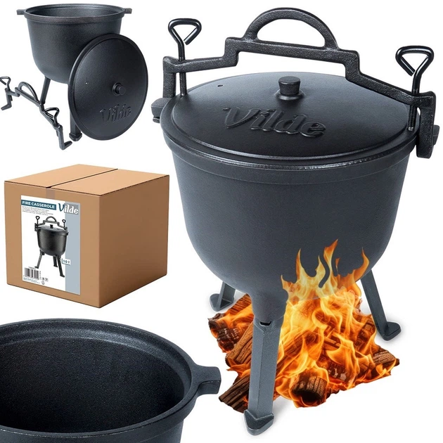 Чавунний казанок Orion 199053 CAST LINE на ніжках з кришкою 10 л (5904316471910) - зображення 8