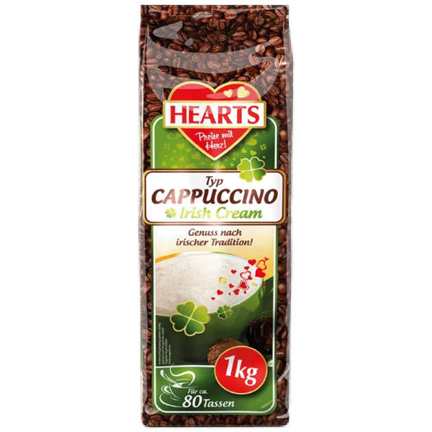 Капучино Hearts Irish Cream 1 кг Ирландский виски - Фото 1 Капучино Hearts Irish Cream 1 кг Ирландский виски - изображение 1