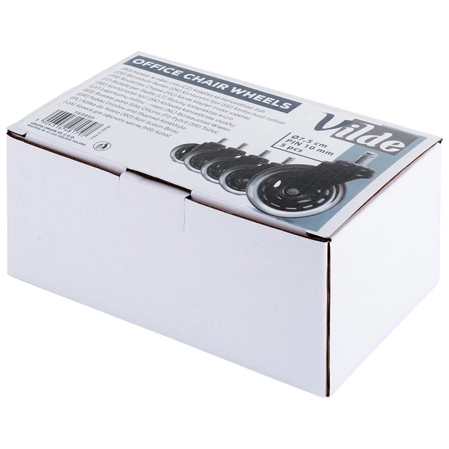 Kółka do fotela Vilde 569999 IKEA kauczukowe 7.5 cm x 10 mm 5 szt (5904316481797) - obraz 3