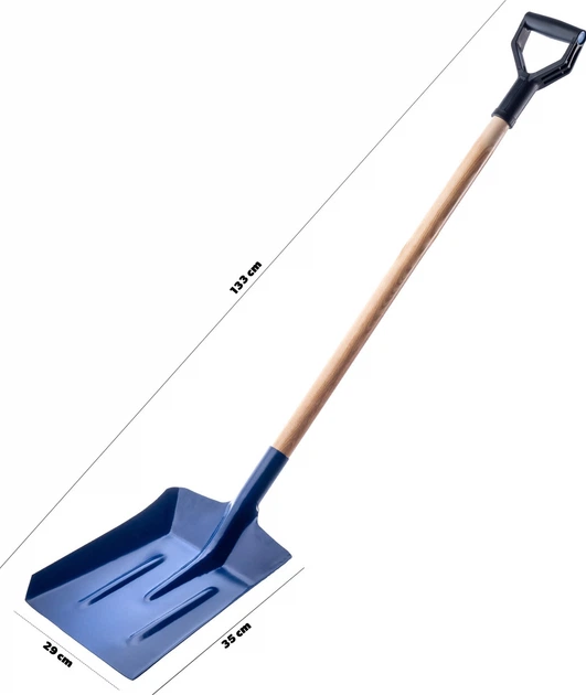 Лопата Kadax з дерев'яною ручкою 133 см Синя (K3464) - зображення 6