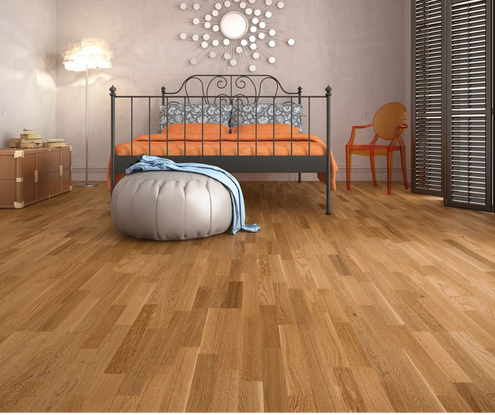 Паркетная доска Floor`360 Дуб OAK COTTAGE 3R SEMI-MATT 3-полосная Лак - изображение 3