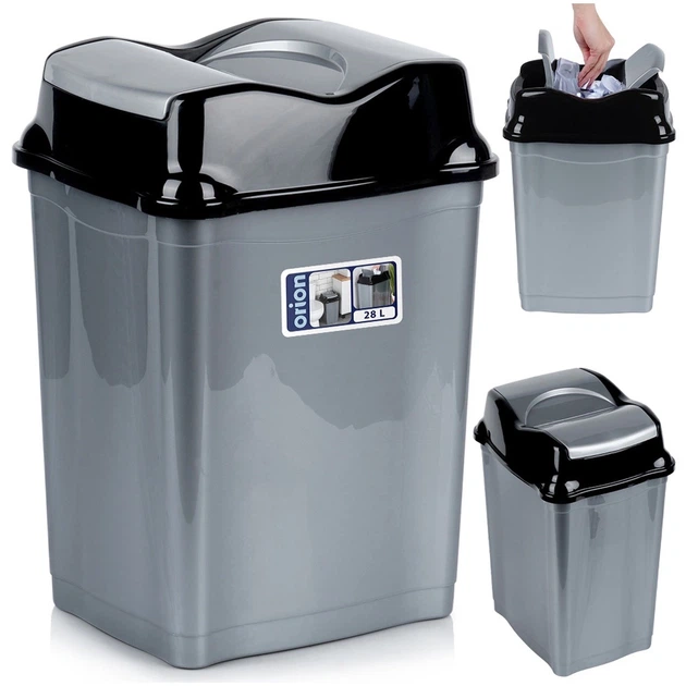 Кошик для сміття Orion 731345 пластиковий 28 л Сірий (8592381171049) - зображення 3