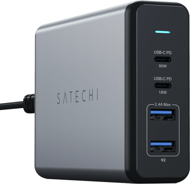 Зарядний пристрій Satechi Pro USB-C PD 108W 2 x USB-C, 2 x USB-A (ST-TC108WM) - зображення 3