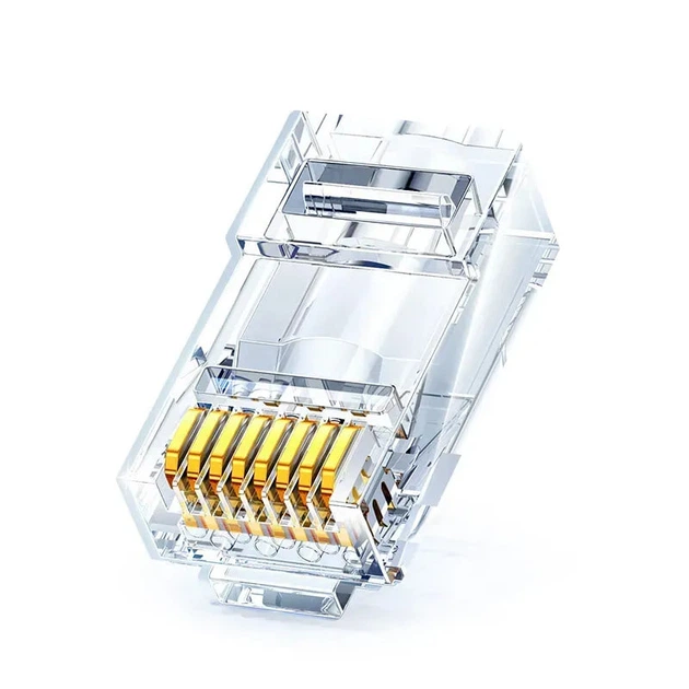 Роз'єм конектор UGREEN Ethernet RJ45 Cat6 наскрізний UTP 10 шт (NW171) - Фото 1 Роз'єм конектор UGREEN Ethernet RJ45 Cat6 наскрізний UTP 10 шт (NW171) - зображення 1
