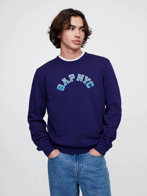 Свитшот на флисе мужской GAP 8003096 L Синий (1159851207) - Фото 1 Свитшот на флисе мужской GAP 8003096 L Синий (1159851207) - изображение 1