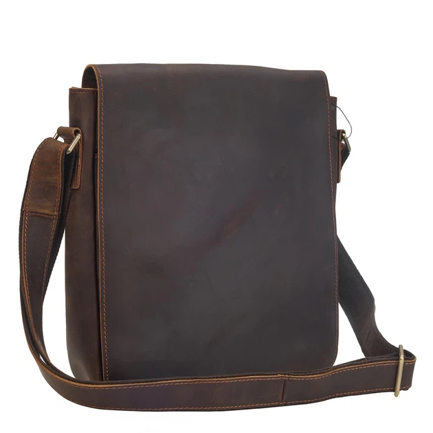Мужская кожаная сумка через плечо BUFFALO BAGS M6133C коричневая под нубук - Фото 2 Мужская кожаная сумка через плечо BUFFALO BAGS M6133C коричневая под нубук - изображение 2