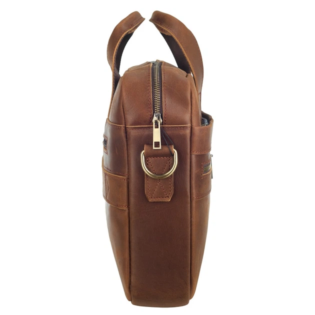 Портфель мягкий кожаный BUFFALO BAGS M2019R коричневый нубук - Фото 4 Портфель мягкий кожаный BUFFALO BAGS M2019R коричневый нубук - изображение 4