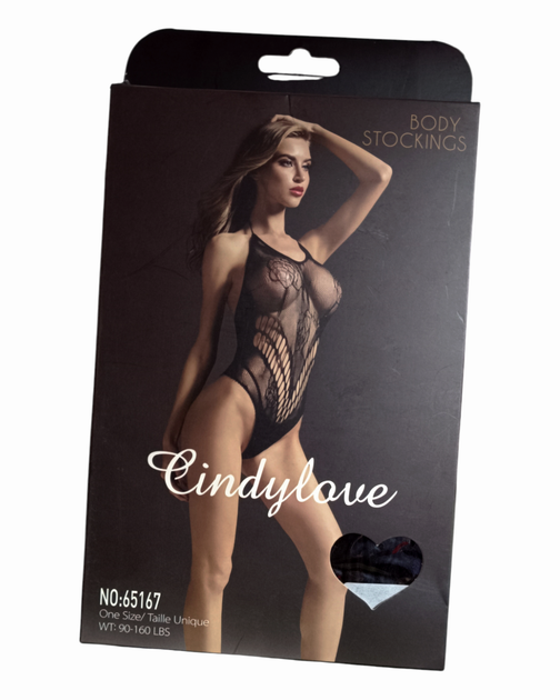 Боді сітка з візерунком троянди чорного кольору Cindylove Cindy розміри S/M/L - зображення 2