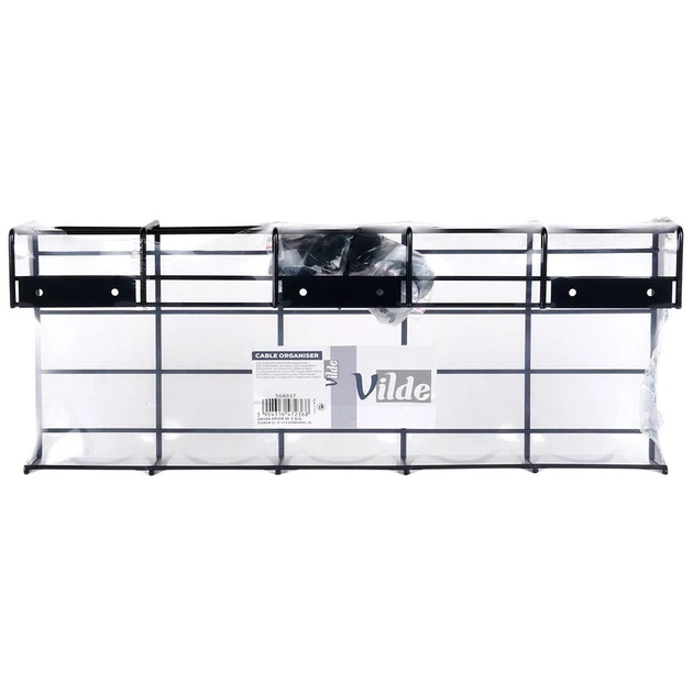 Organizer na kable Orion 568037 pod blat biurka Metalowy Czarny (5904316472368) - obraz 7