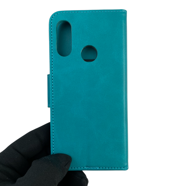 Чохол-книжка для телефона Huawei P Smart Z шкіряна з магнитною застібкою із відділенням для карток бірюзова - зображення 3