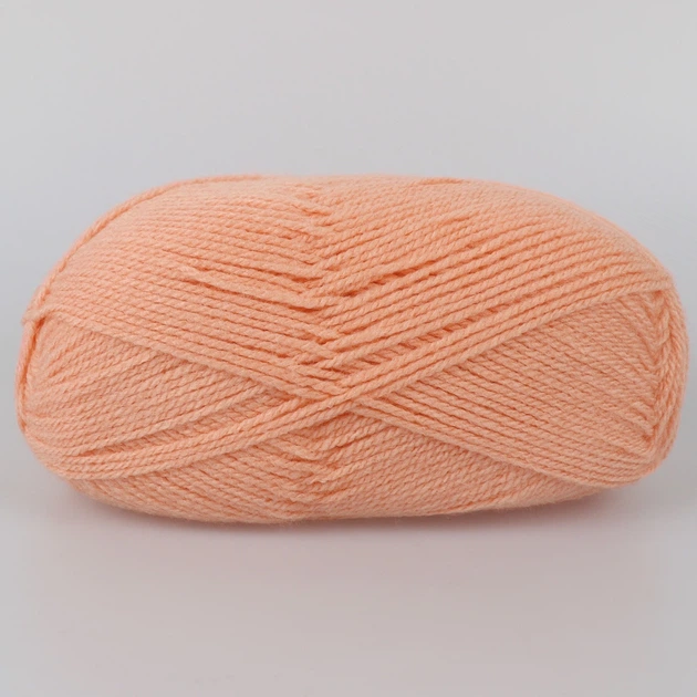 Lady Yarn Muffin, Лосось №46 - акриловая пряжа 100 г / 300 м, 100% акрил, для свитеров, пледов, игрушек, аксессуаров и ковровой вышивки - изображение 3