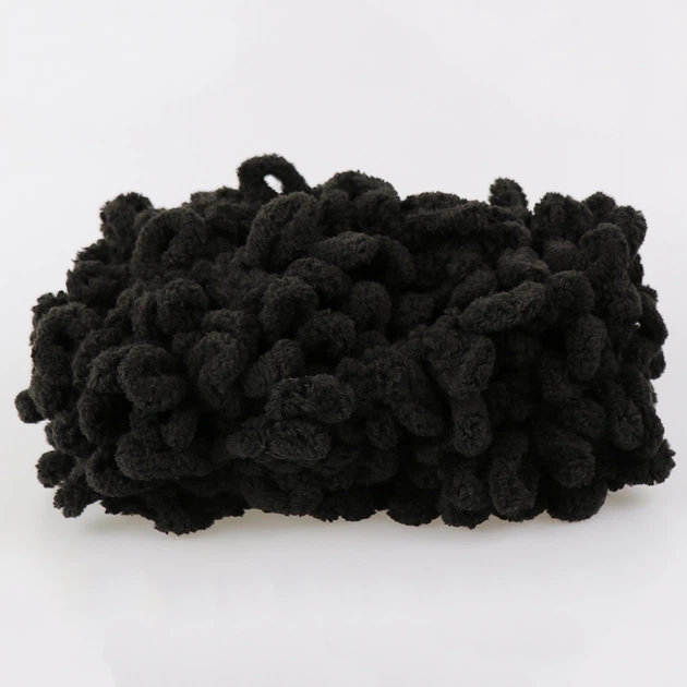 Alize Puffy, Графит №1060, 100г/9м – Ализе Пуффи, плюшевая пряжа с готовыми петлями для вязания руками пледов, игрушек и аксессуаров - Фото 2 Alize Puffy, Графит №1060, 100г/9м – Ализе Пуффи, плюшевая пряжа с готовыми петлями для вязания руками пледов, игрушек и аксессуаров - изображение 2