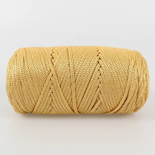 Упаковка YarnArt Macrame XL, Пісок №155, шнур поліестеровий 3мм, 4шт, для сумок, макраме і декору - 130 м/250 г, 4 мотки - зображення 3